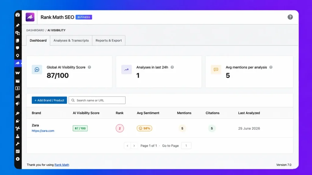 Let AI Visibility Analyze Your Brand